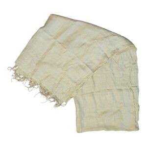 Elegant Cream Textured Scarf